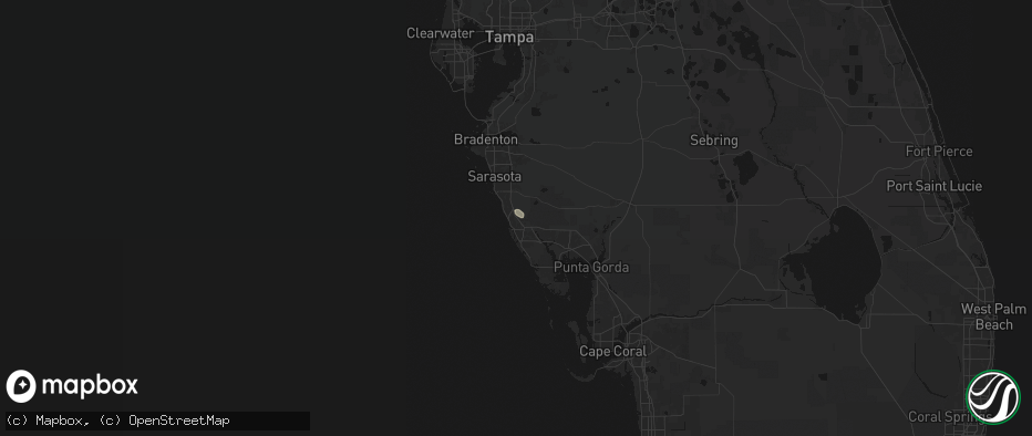 Hail map in Nokomis, FL on July 24, 2026