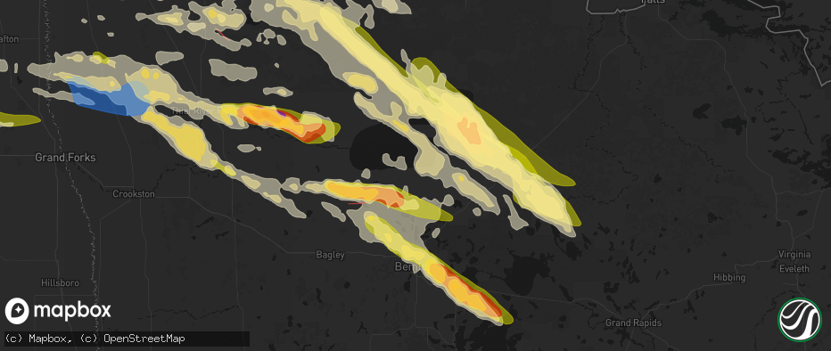 Hail map in Redby, MN on July 24, 2026