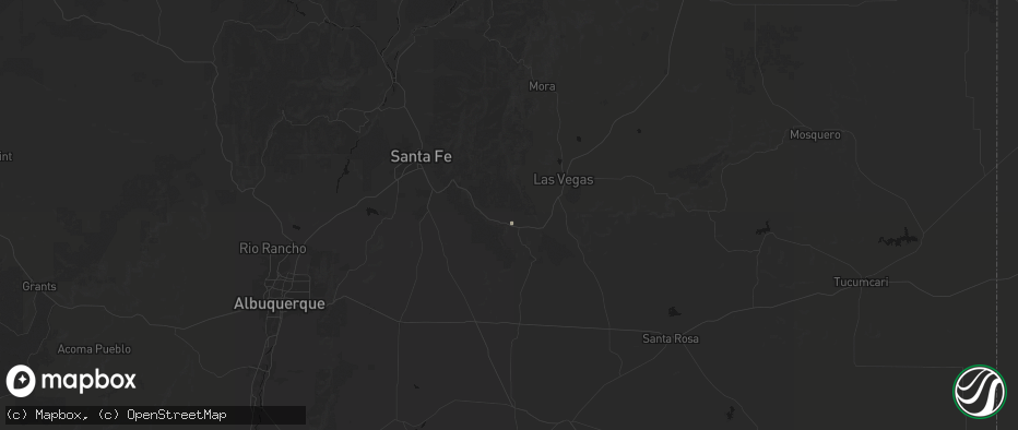 Hail map in San Jose, NM on July 24, 2026