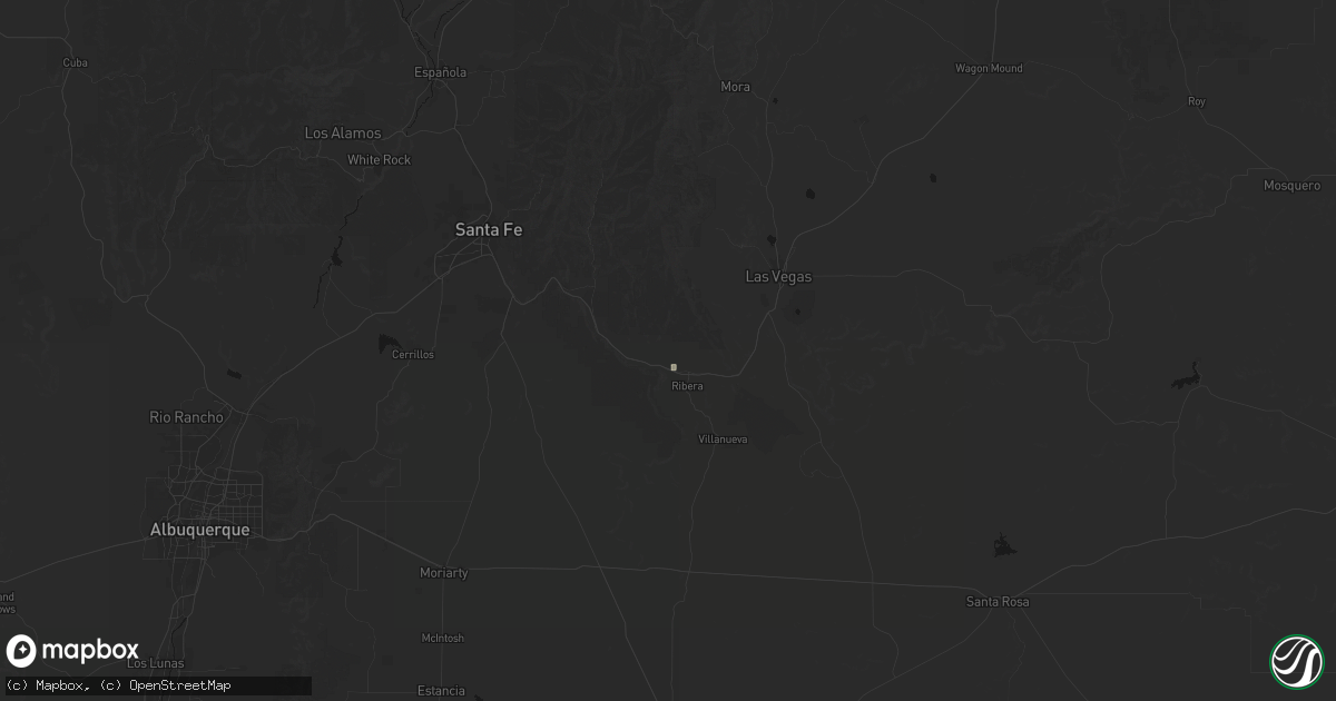 Hail map in San Jose, NM on July 24, 2026