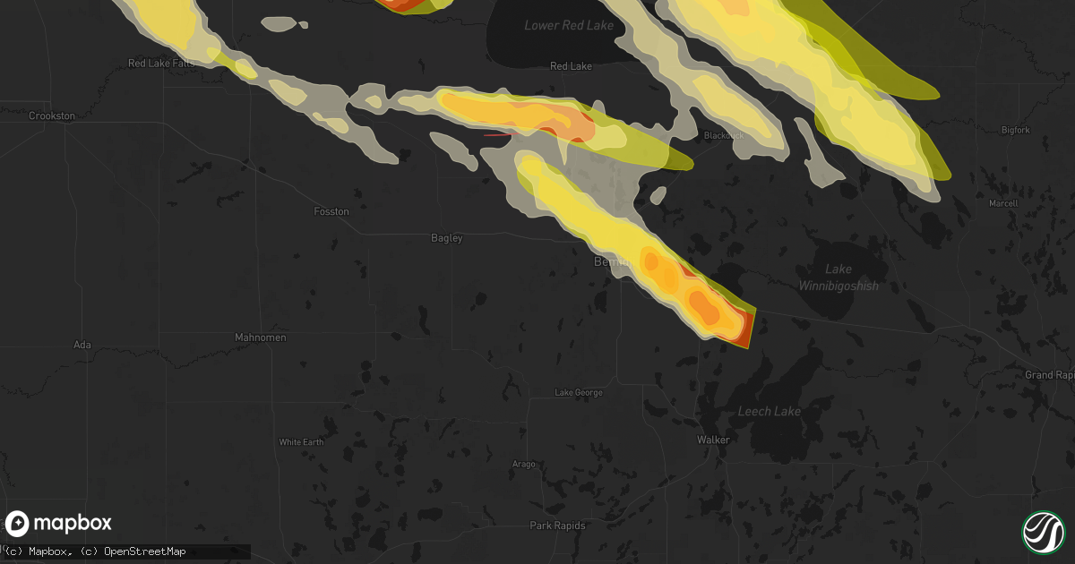 Hail map in Solway, MN on July 24, 2026