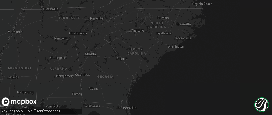 Hail map in South Carolina on July 24, 2026