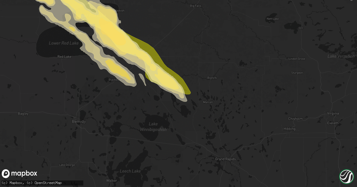 Hail map in Spring Lake, MN on July 24, 2026