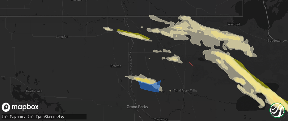 Hail map in Stephen, MN on July 24, 2026