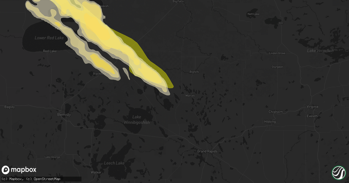 Hail map in Talmoon, MN on July 24, 2026