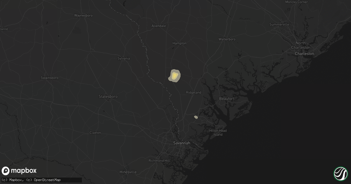 Hail map in Tillman, SC on July 24, 2026