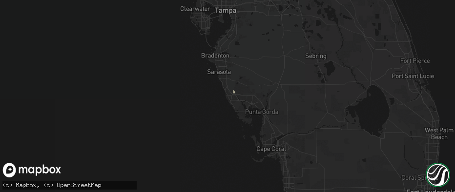 Hail map in Venice, FL on July 24, 2026