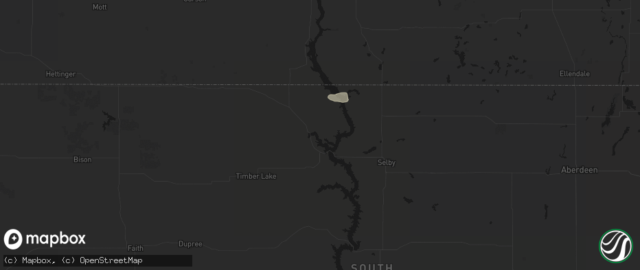 Hail map in Wakpala, SD on July 24, 2026