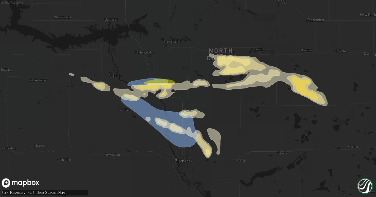 Hail map in Wilton, ND on July 24, 2026