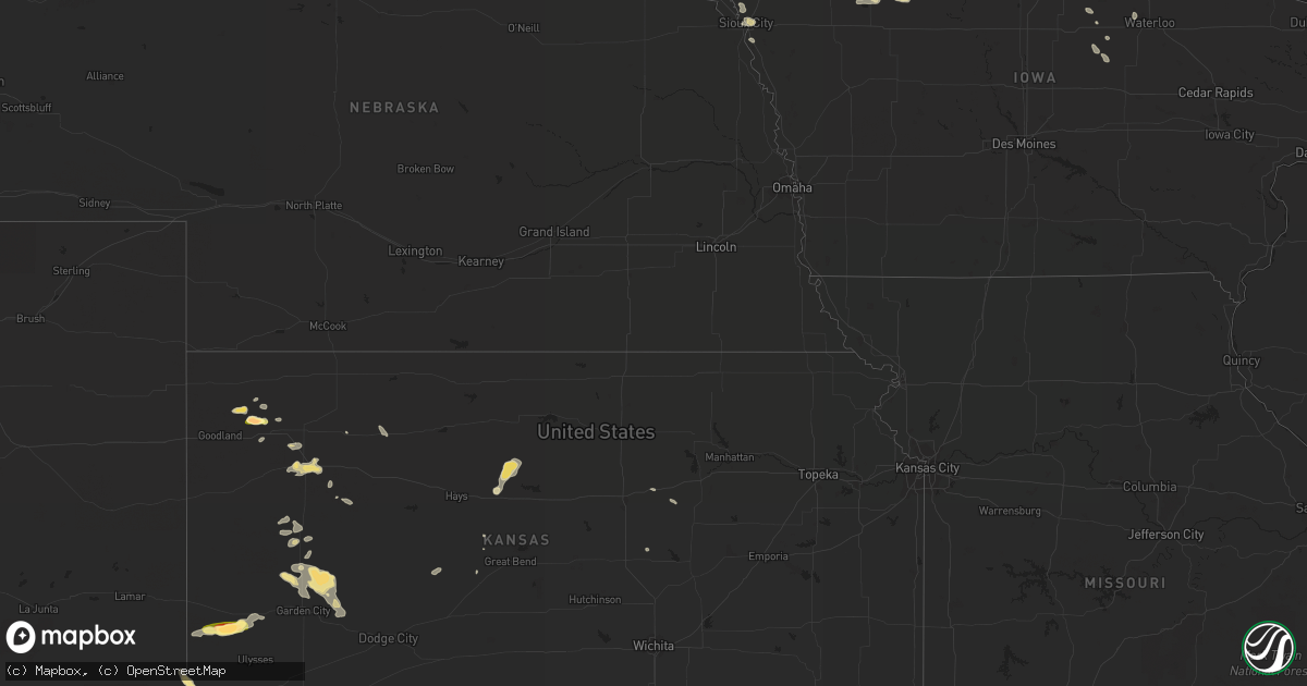 Hail map in Arizona on July 25, 2013