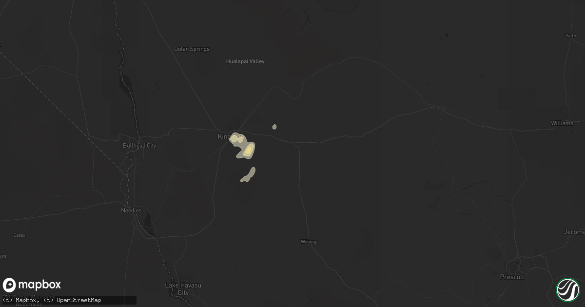 Hail map in Kingman, AZ on July 25, 2014