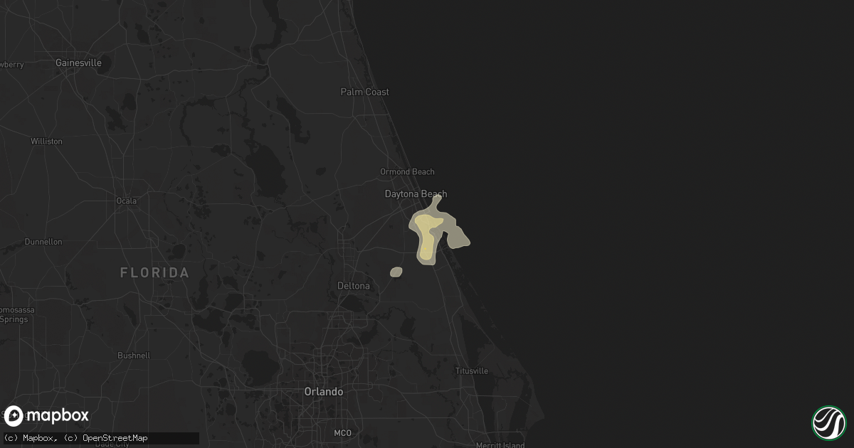 Hail map in Port Orange, FL on July 25, 2014