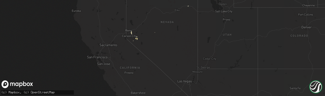 Hail map in Nevada on July 25, 2017