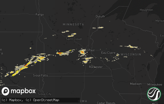 Hail map preview on 07-25-2017