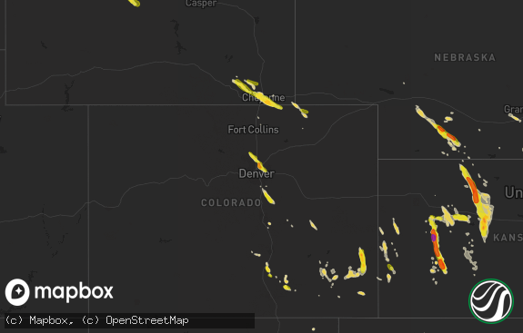 Hail map preview on 07-25-2018