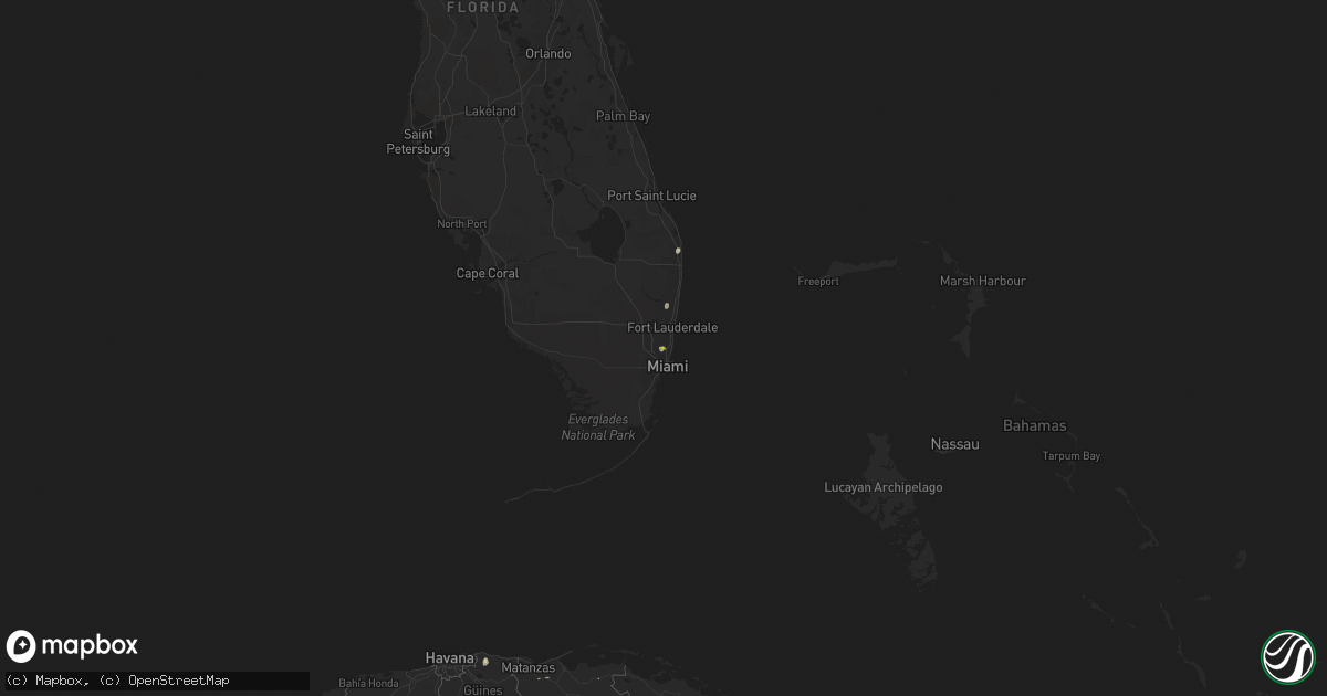Hail map on July 25, 2019