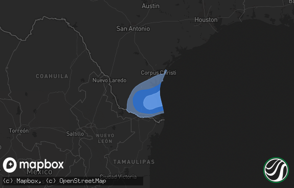 Hail map preview on 07-25-2020