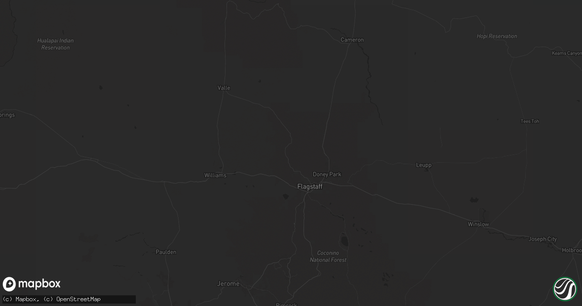 Hail map in Flagstaff, AZ on July 25, 2024