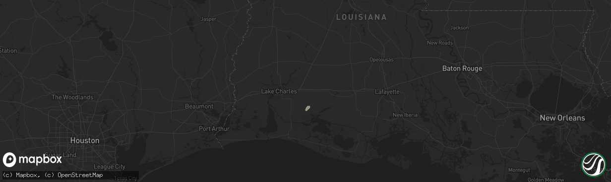 Hail map in Lacassine, LA on July 25, 2024