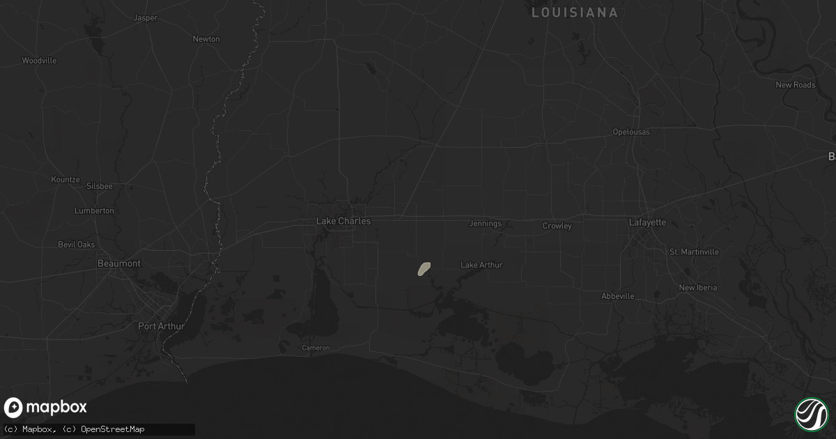 Hail map in Lacassine, LA on July 25, 2024