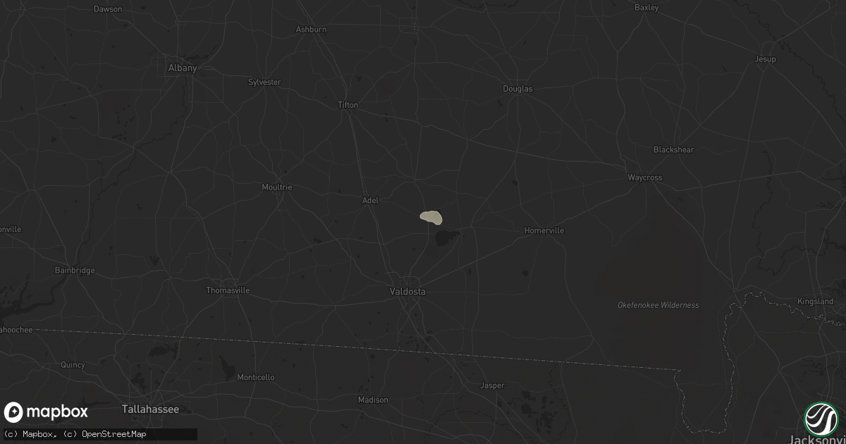 Hail map in Ray City, GA on July 25, 2024