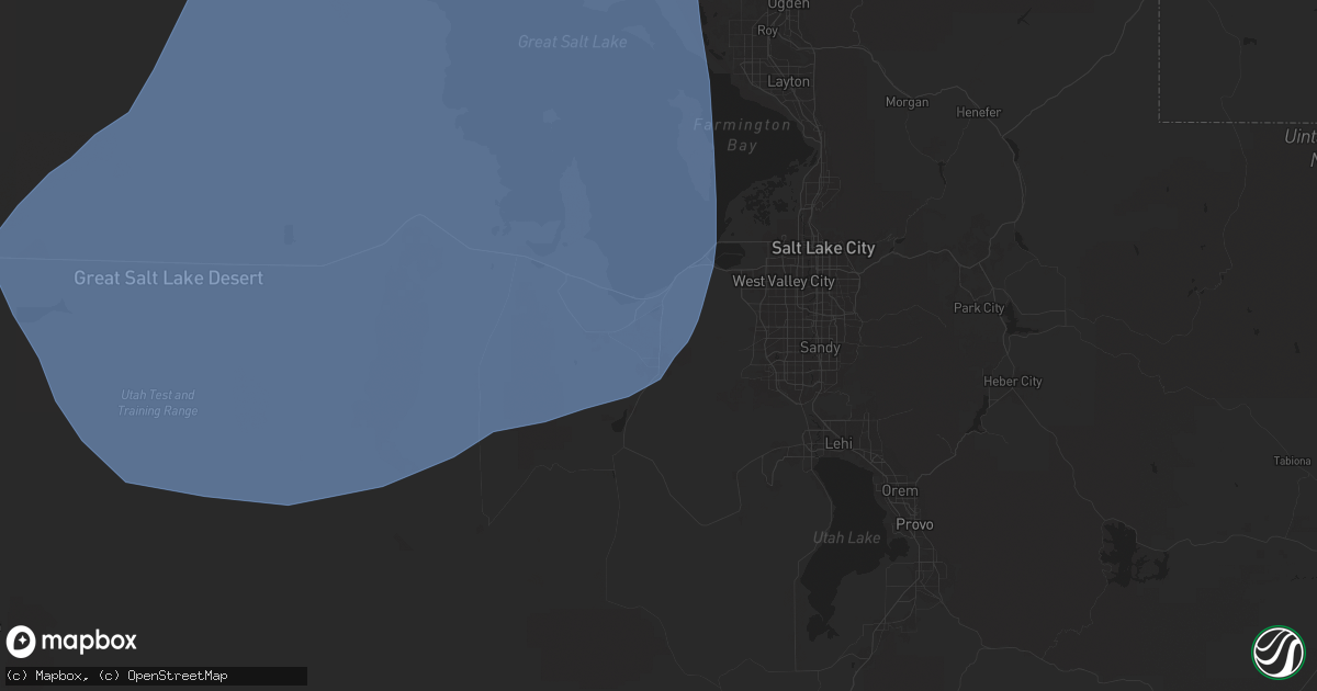 Hail map in Tooele, UT on July 25, 2024