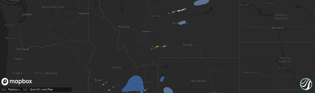 Hail map on July 25, 2024