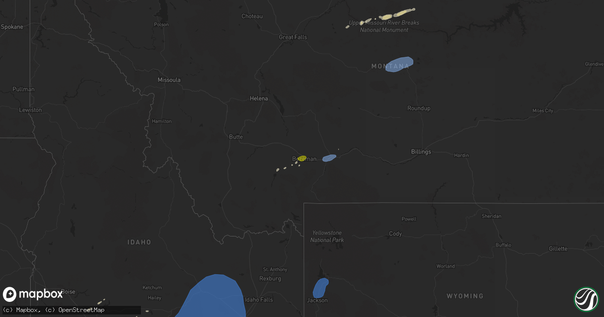 Hail map on July 25, 2024