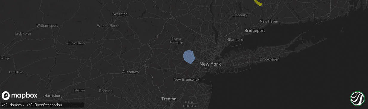 Hail map in Morris Plains, NJ on July 25, 2025