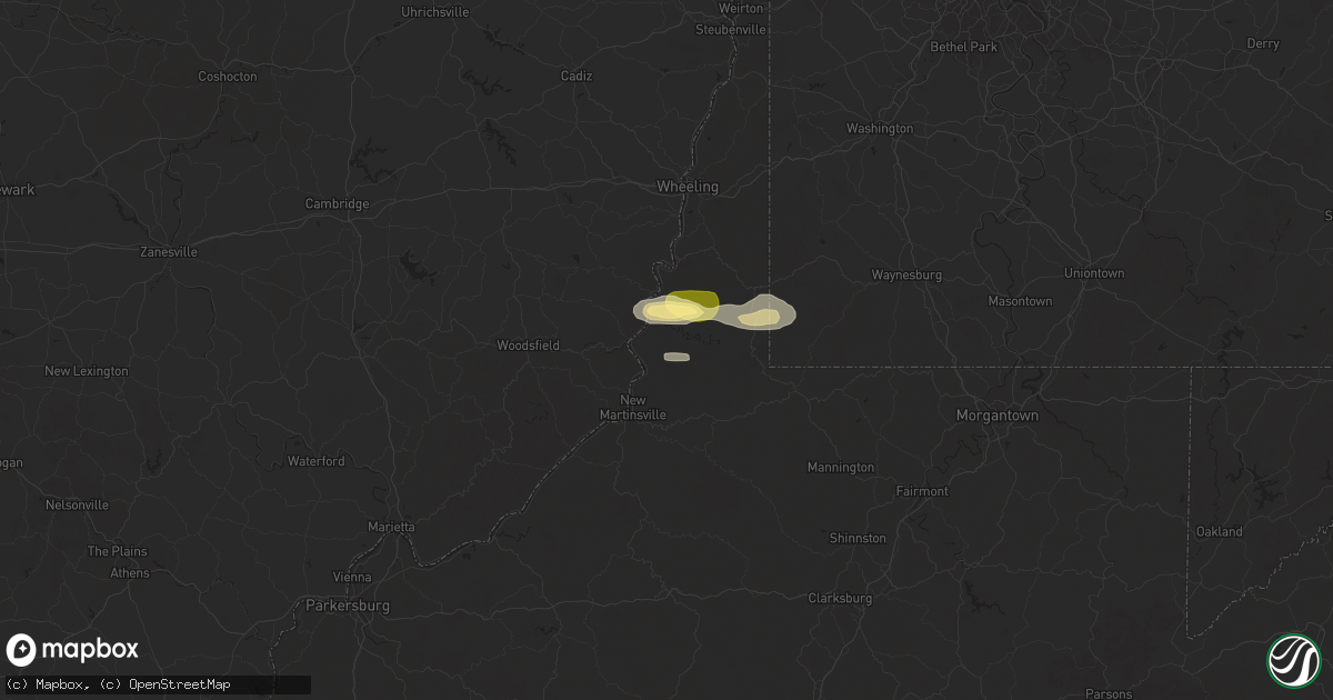 Hail map in Proctor, WV on July 25, 2025