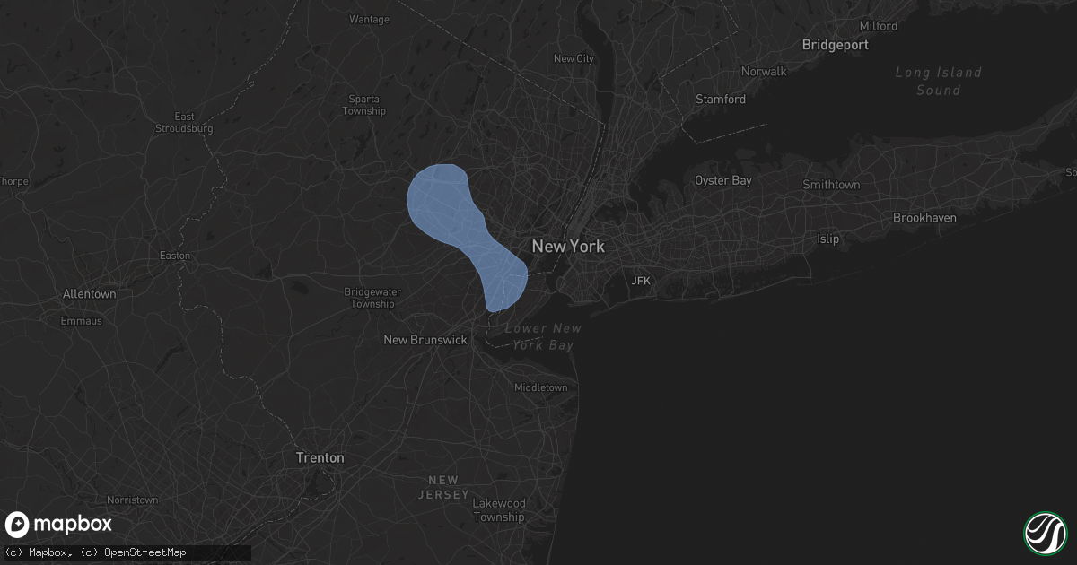 Hail map in Staten Island, NY on July 25, 2025