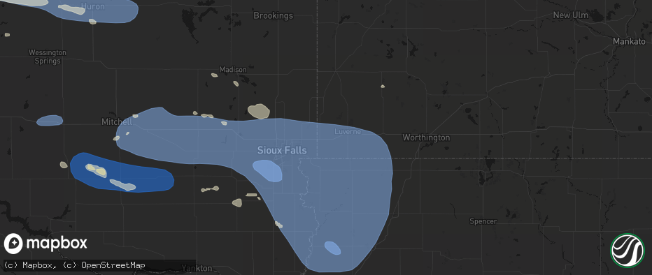 Hail map in Beaver Creek, MN on July 25, 2026