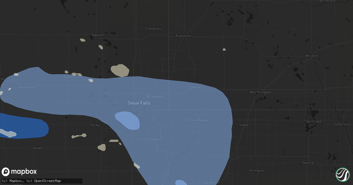 Hail map in Beaver Creek, MN on July 25, 2026