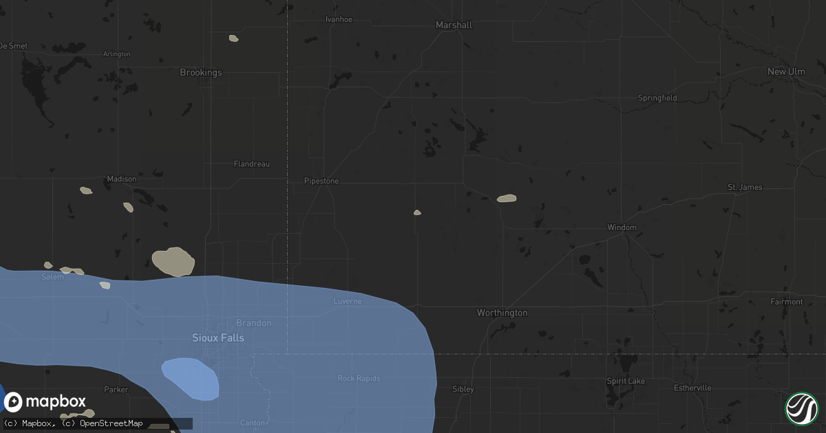 Hail map in Chandler, MN on July 25, 2026