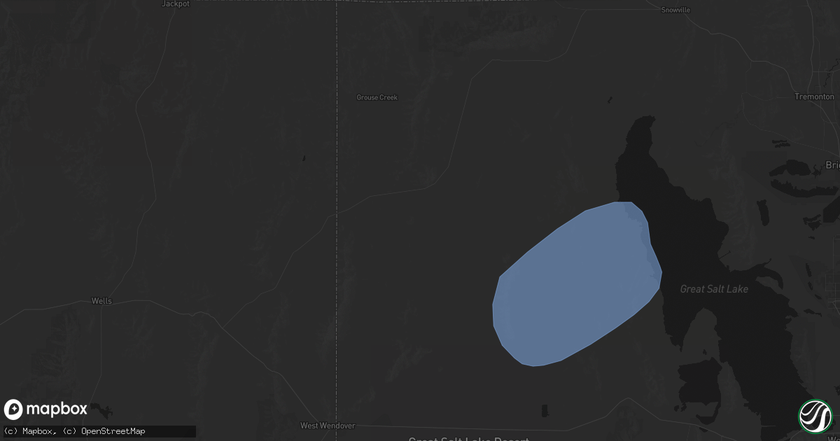 Hail map in Grouse Creek, UT on July 25, 2026