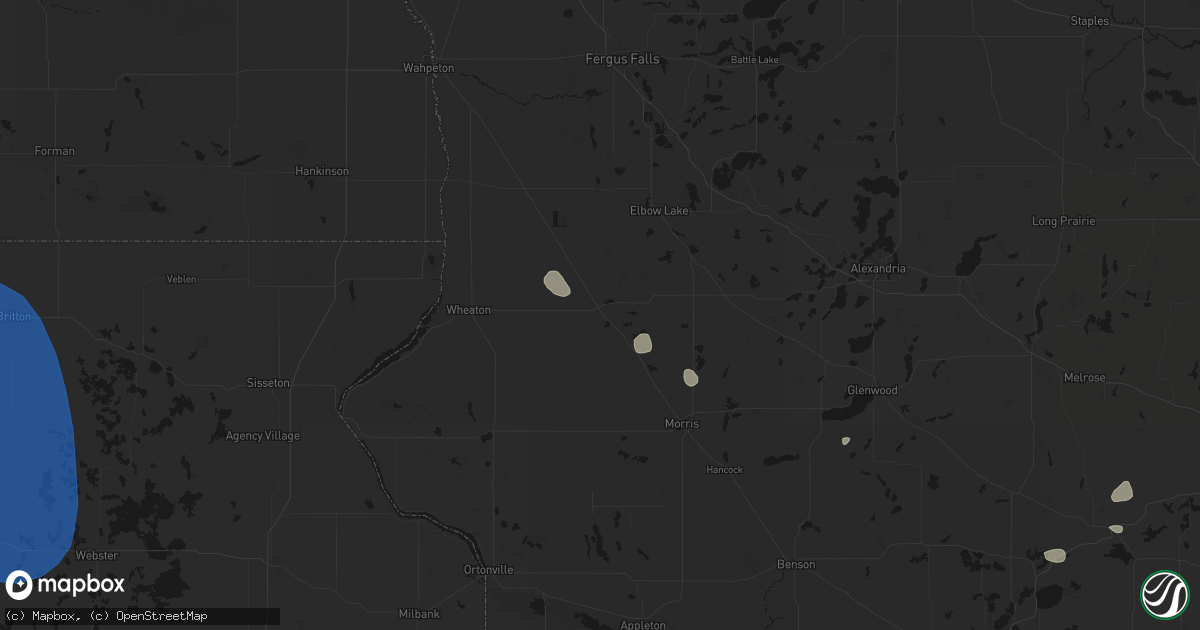 Hail map in Herman, MN on July 25, 2026