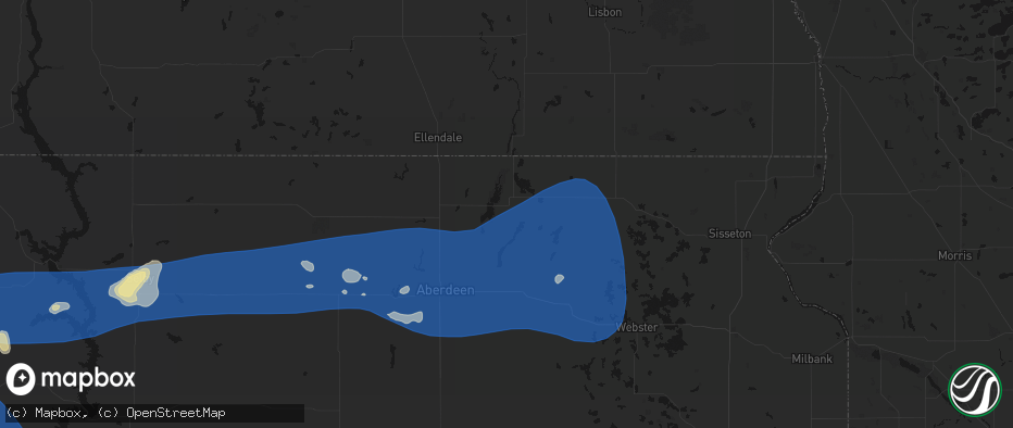 Hail map in Houghton, SD on July 25, 2026