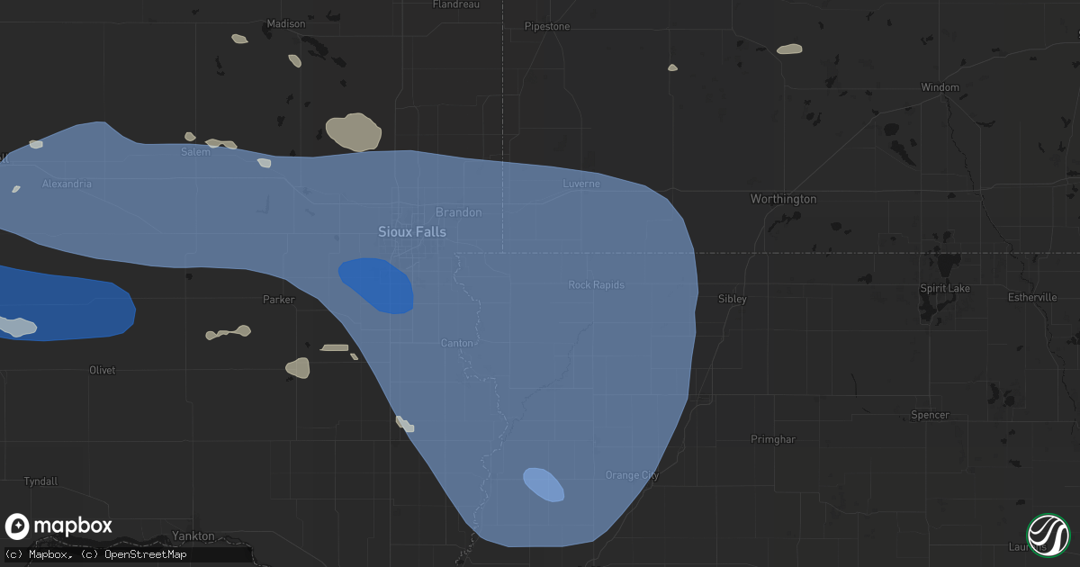 Hail map in Lester, IA on July 25, 2026