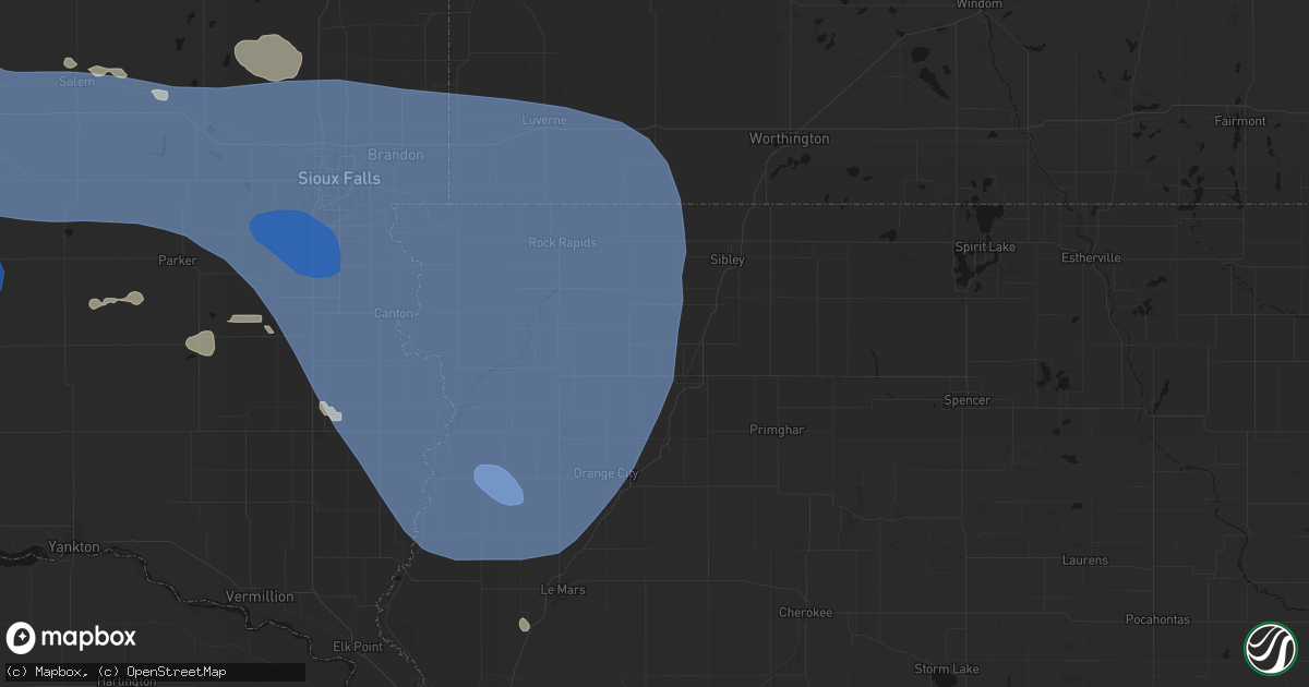 Hail map in Matlock, IA on July 25, 2026