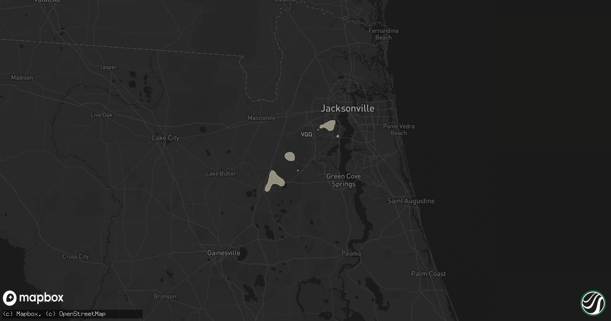 Hail map in Middleburg, FL on July 25, 2026