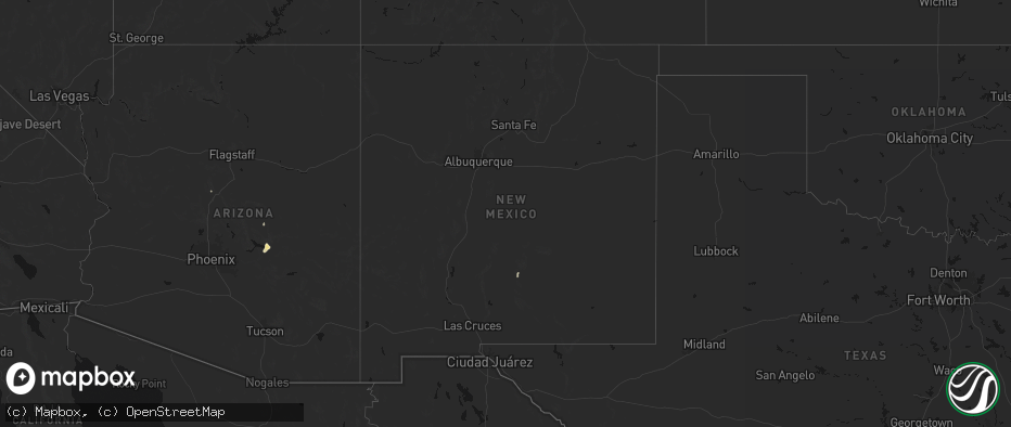 Hail map in New Mexico on July 25, 2026