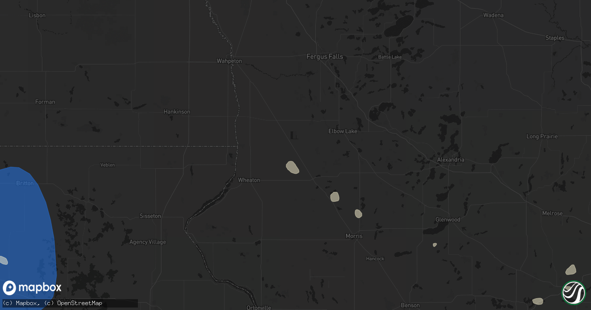 Hail map in Norcross, MN on July 25, 2026