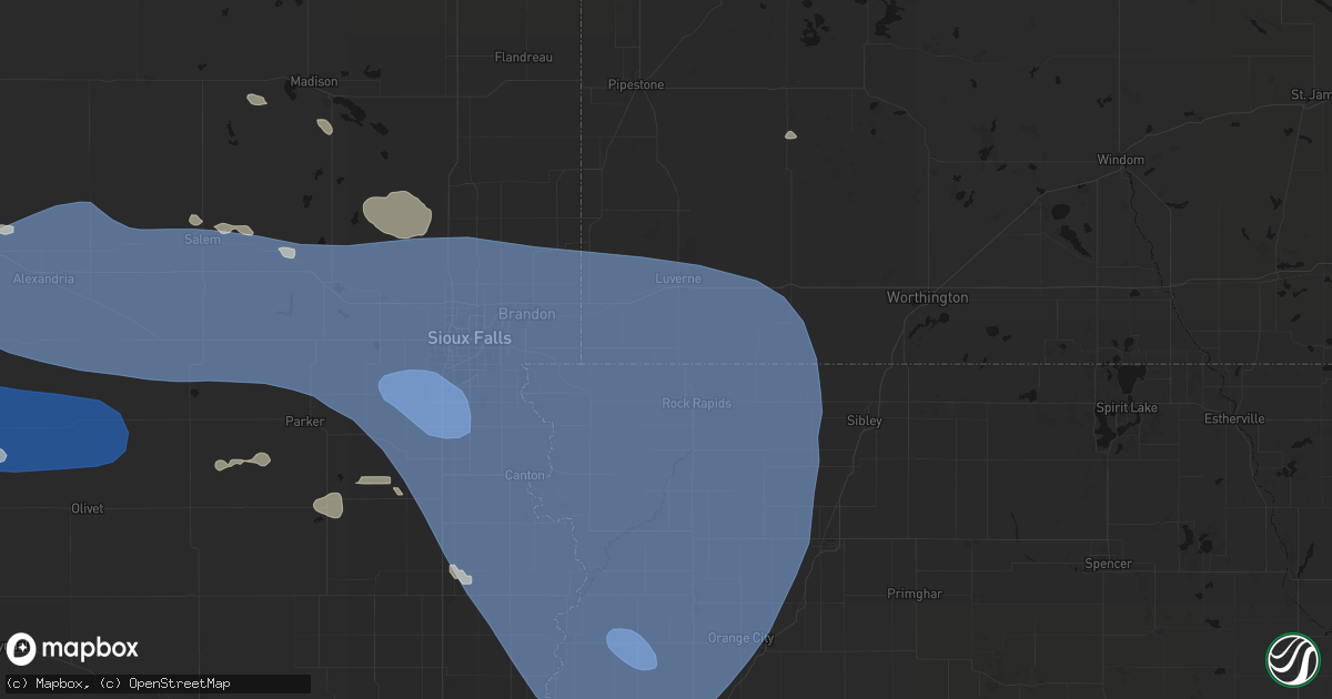 Hail map in Steen, MN on July 25, 2026