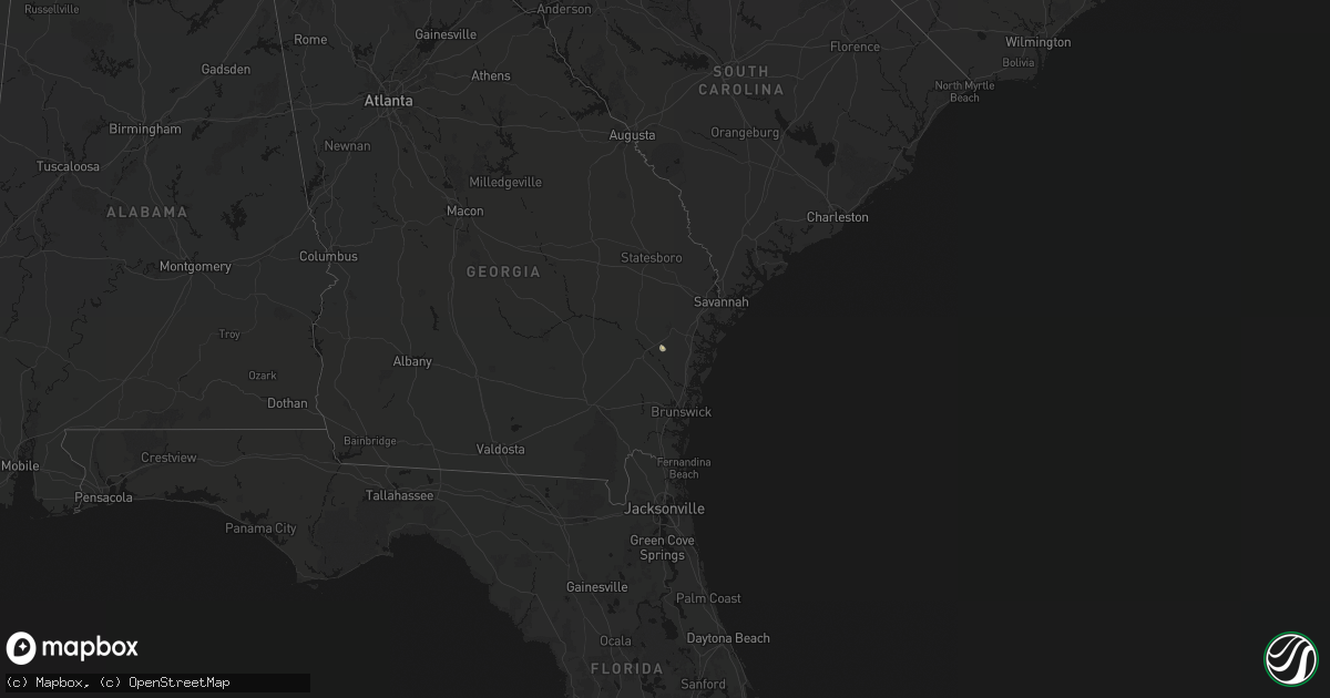 Hail map on July 25, 2026