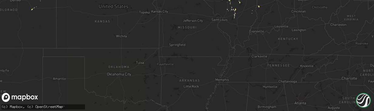 Hail map on July 26, 2011