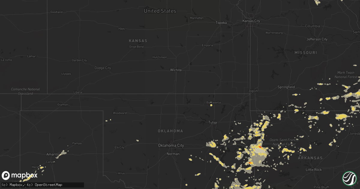 Hail map on July 26, 2012