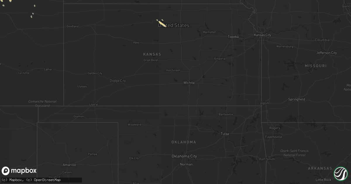 Hail map in Texas on July 26, 2013