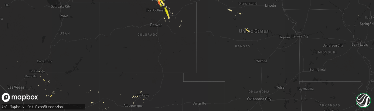 Hail map on July 26, 2013