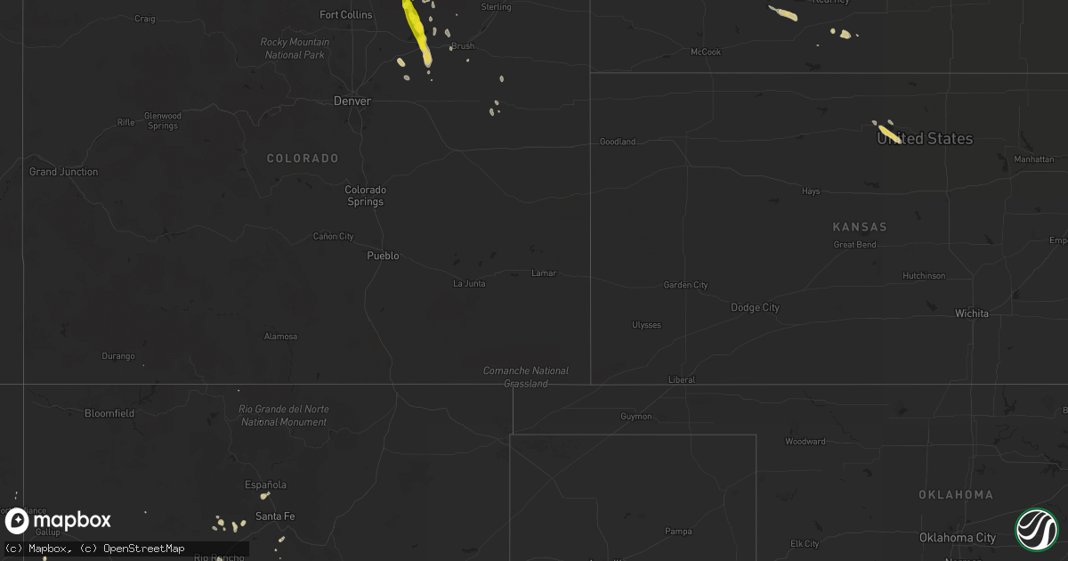Hail map on July 26, 2013