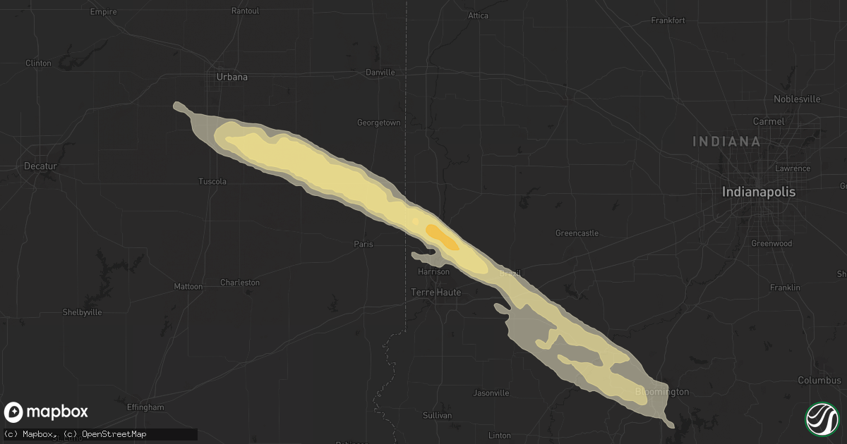 Hail map in Clinton, IN on July 26, 2014